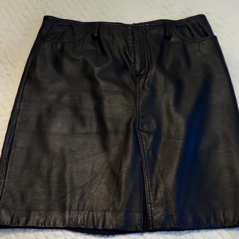 LEATHER Skirt American Eagle Outfitters  Genuine Leather, Size 10